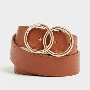 Torrid Cognac Dual Ring Buckle Belt Size 2/2X